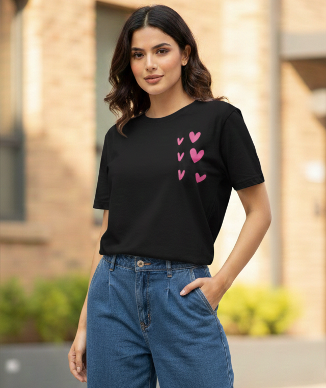 Mini Heart Hand-Painted Tee