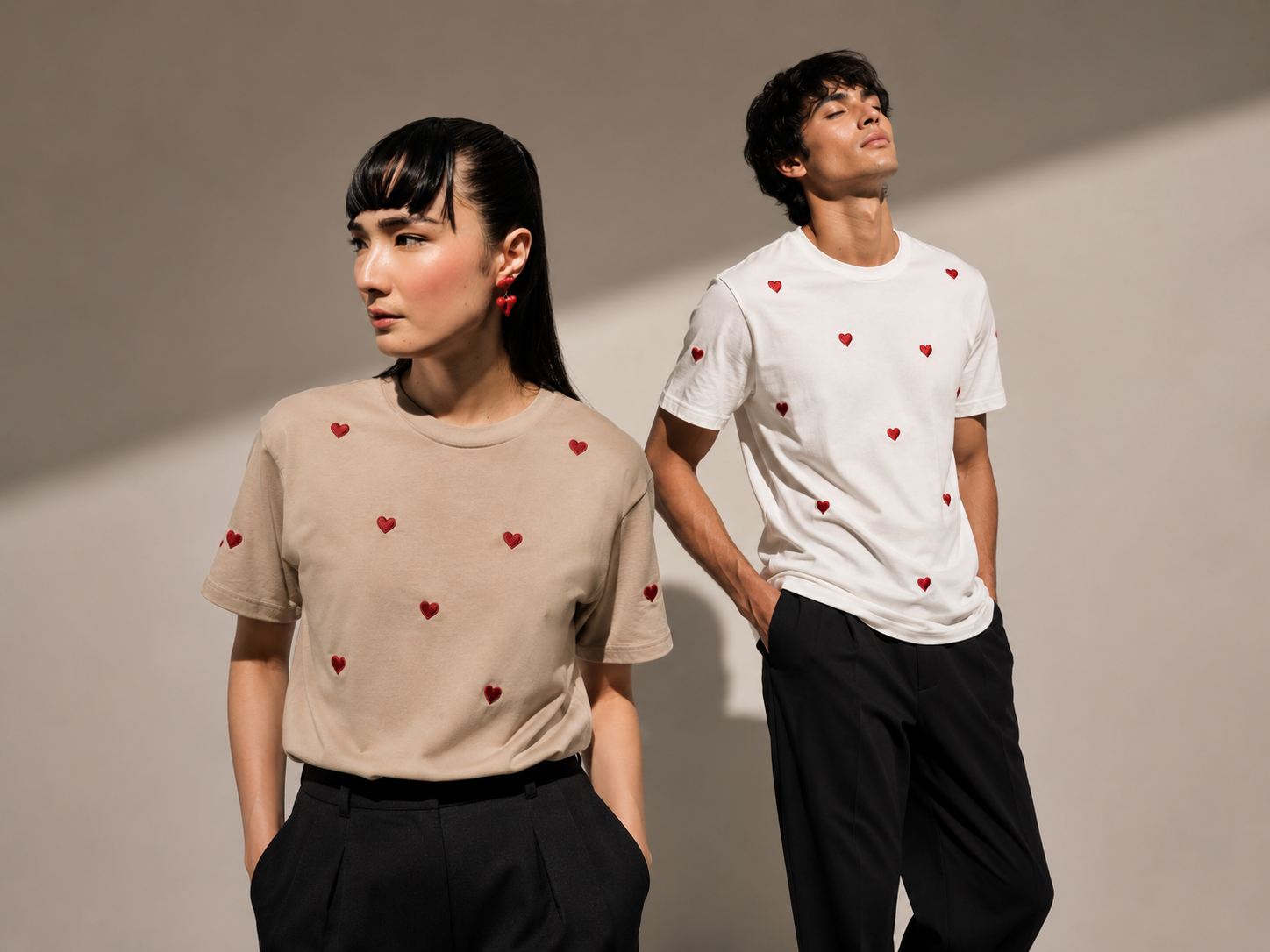 Heart Embroidery Tee