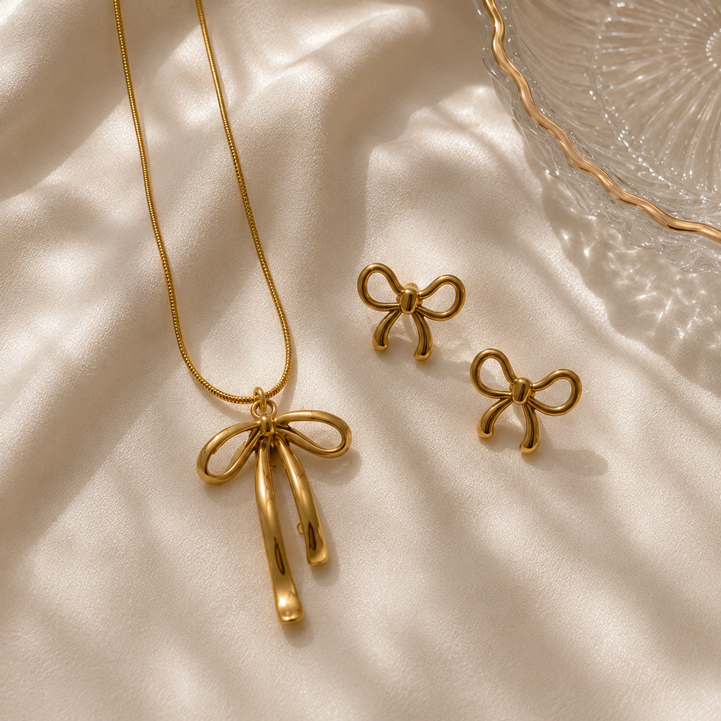 Elara Bow Stud Earrings