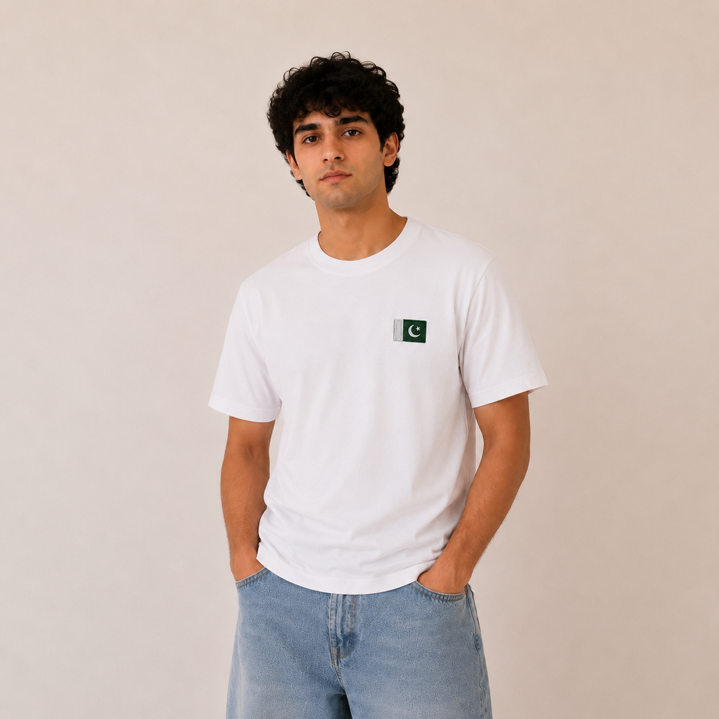Pakistan Flag Embroidered Tee