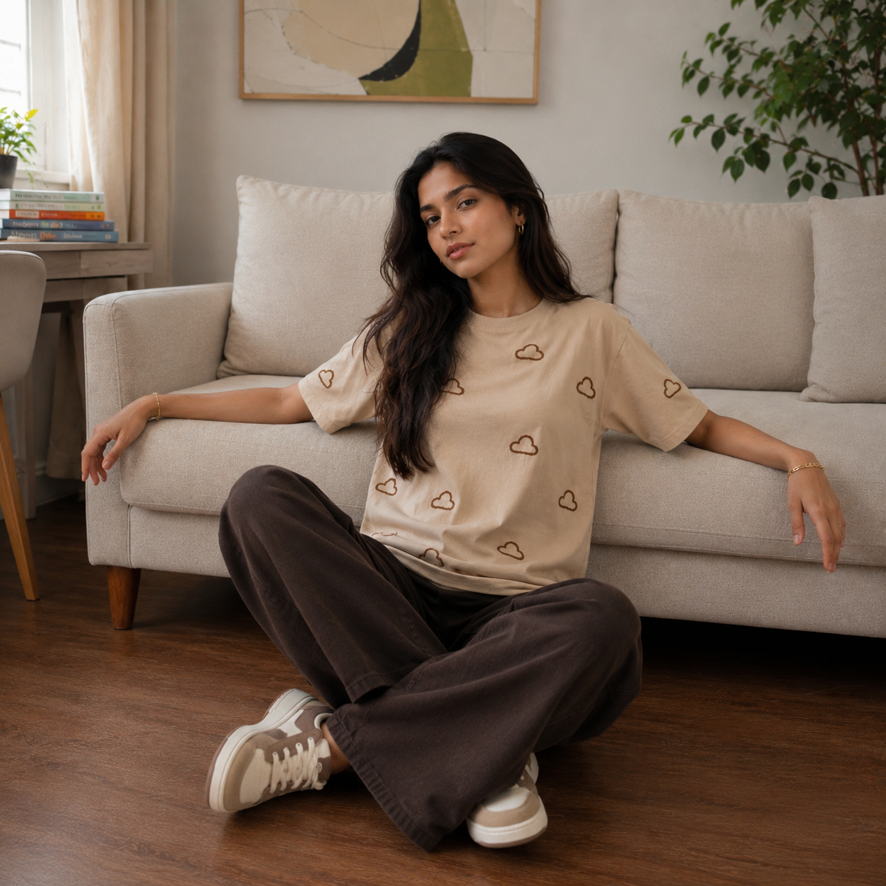 Cloud Embroidered Tee
